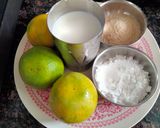 A picture of step 1 of Mausambi/sweet lime pudding - a healthy and tasty sweet dish.