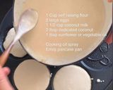A picture of step 1 of Emoji coconut Pancake.