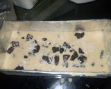 A picture of step 6 of Oreo cake loaf.