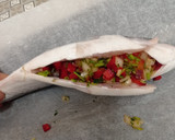 Foto del paso 3 de la receta: Doradas rellenas de verduras con espárragos y patatas
