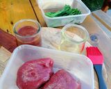 A picture of step 4 of Venison in dark chocolate and raspberry Bbq sauce.