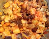 Foto del paso 3 de la receta: 86.🍲Lentejas veganas con berenjena, calabizo y tandoori🍆