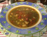 A picture of step 4 of Lentils with Bacon, Potatoes, and Bell Pepper.