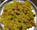 A picture of step 5 of Peas Pulao in pressure cooker.