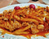 Foto del paso 14 de la receta: Lomos de merluza con pisto y patatas fritas Exprés