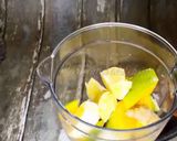 A picture of step 1 of Mango sangria.