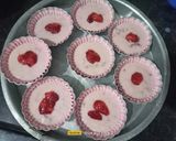 A picture of step 6 of Eggless Strawberry Cupcakes.