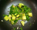 A picture of step 2 of Cucumber Spinach soup.