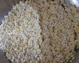 A picture of step 1 of Moong and urad daal idli fry.