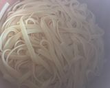 A picture of step 5 of Creamy Shrimp and Mushroom Fettuccine.