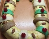 A picture of step 5 of Filled Rosca de Reyes.