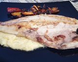 Foto del paso 8 de la receta: Corvina de Cádiz con Crema de Patata al Aceite de Boletus y Verduritas a la Mantequilla