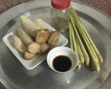 Hình bước làm 1 của món Nấm đùi gà áp chảo