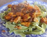 Foto del paso 6 de la receta: Nidos con salsa de tomate, pollo y setas