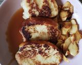 Une image de l'étape 4 de Brioche perdue aux pommes caramélisées et caramel beurre salé.