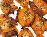 Foto do passo 8 de Batata doce ao murro com alho e parmesão