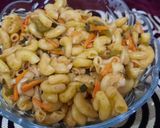 A picture of step 5 of Vegetables macroni chat.