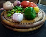 A picture of step 3 of Qeema karela.