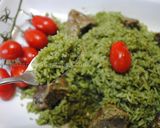 A picture of step 9 of Green rice (Zamarod pilaf).