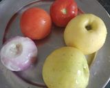 A picture of step 1 of Apple coriander chutney.