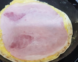 Foto del paso 2 de la receta: Bocaditos de tortitas de jamón, queso y tortilla francesa