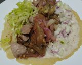 Foto del paso 14 de la receta: Wrap🌯de berenjenas tatemadas🌮, carne de cerdo🍖 y aderezo de yogur🍆🥙🥩