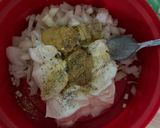 Mustáros- tejfölös -hagymás Csirkemell csíkok 🧄🧅🧀🍗😋 recept fázis 1 fotója