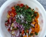 A picture of step 2 of Mango Pineapple Salsa.