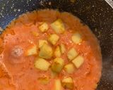 A picture of step 2 of Farali Sahi paneer.