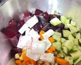 A picture of step 3 of Chickpea, Beet, and Feta Salad.