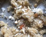A picture of step 2 of Desiccated coconut and Beetroot Laddu.
