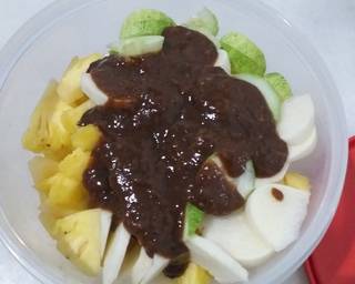 Rujak petis langkah memasak 3 foto