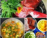 Hình bước làm 2 của món Canh chua chả cá, cá mú đỏ
