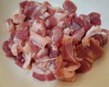 Hình bước làm 2 của món Củ cải khô xào thịt ba chỉ