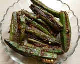 A picture of step 10 of #tiffinbox# masala bharwa bhindi.