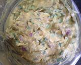 A picture of step 2 of Mix veg besan appam.