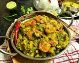 Bhaja Muger Dal diye Lau Chingri (Bottle Gourd & Prawns cooked with Roasted Moong Dal) recipe step 4 photo