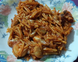 Foto del paso 10 de la receta: Fideos con pulpo y champiñones