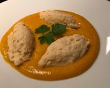 Une image de l'étape 4 de Quenelles alsaciennes et crème de potiron.