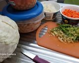 A picture of step 1 of Gluten-Free Cabbage and Bean Soup.