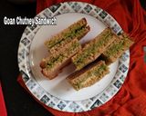 A picture of step 2 of Goan Chutney Sandwich.