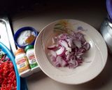 A picture of step 1 of Spaghettini stir fry.