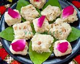 A picture of step 6 of Janmashtami Special Aval Burfi / Poha Burfi Quick Dessert.