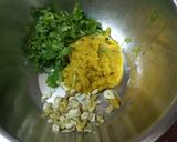 A picture of step 1 of Leftover dal with lauki fritters.