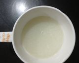 A picture of step 1 of Rice flour khichu in microwave.