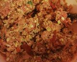 Foto del passaggio 7 della ricetta Zucchine ripiene di carne macinata e mix di orzo e farro