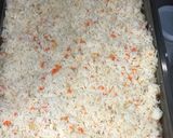 A picture of step 6 of Mirepoix Rice.