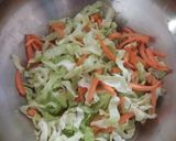 A picture of step 1 of Coleslaw salad.