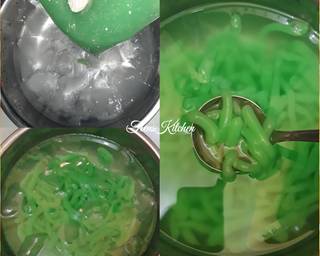 Cendol Kenyal Lembut - Step 5