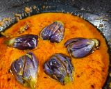A picture of step 5 of Eggplant in curds gravy.